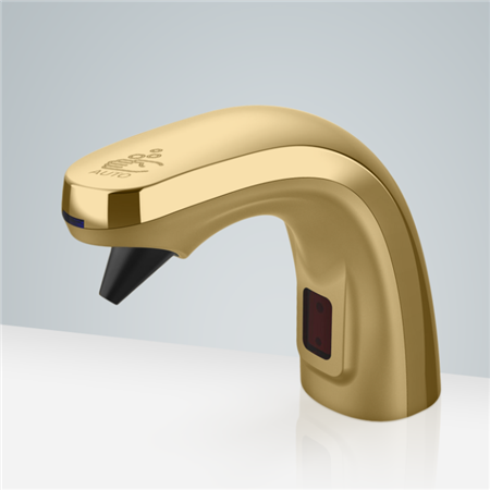BathSelect Commercial Automatic Brushed Gold Liquid Foam Soap Dispenser